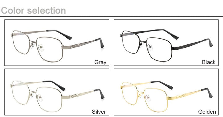 Aissuarvey Men's Full Rim Alloy Frame Eyeglasses Rectangular As3003 Full Rim Aissuarvey Eyeglasses   