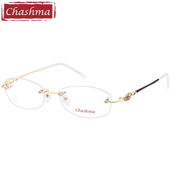 Chashma Ottica Women's Full Rim Oval Titanium Eyeglasses Ch3089 Full Rim Chashma Ottica   