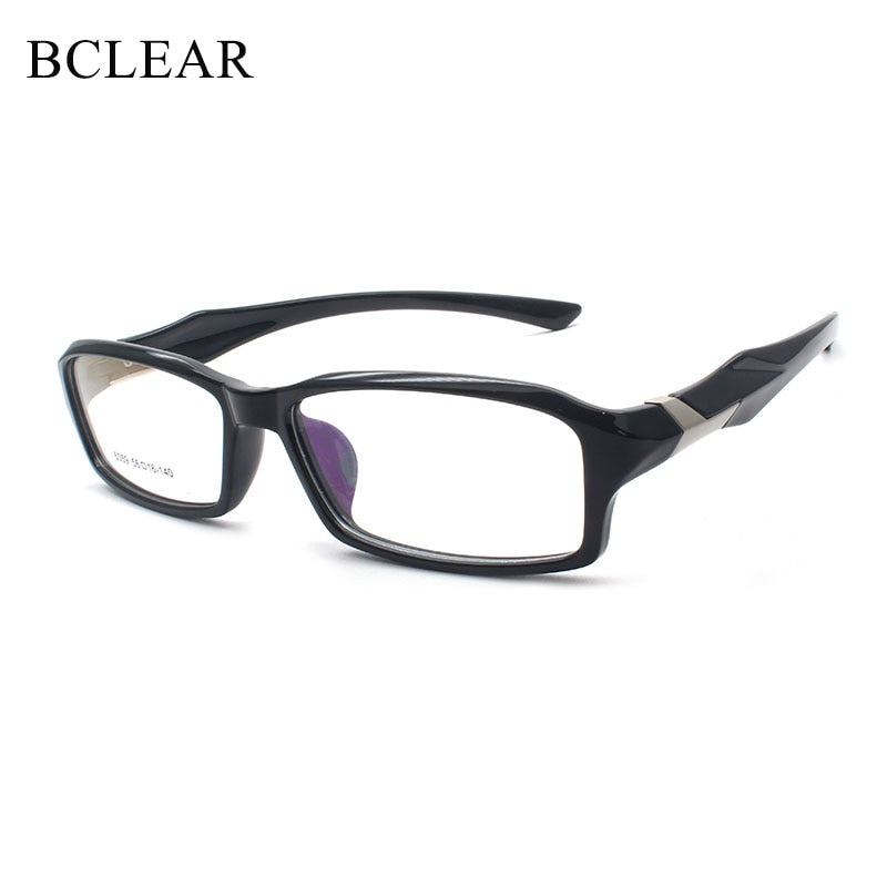 Unisex Sports Full Plastic Titanium Frame Eyeglasses 6059 Full Rim Bclear   