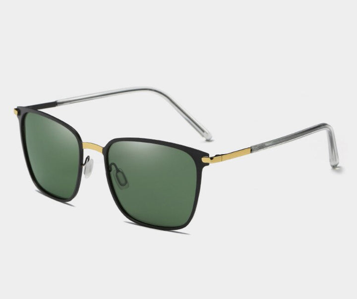 Men's Sunglasses Polarized Metal Tac P0864 Sunglasses Brightzone Gold Black  