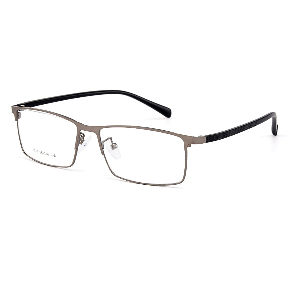 Men's Eyeglasses Semi Rim Titanium Alloy Square Y7011 Frame Gmei Optical C3  