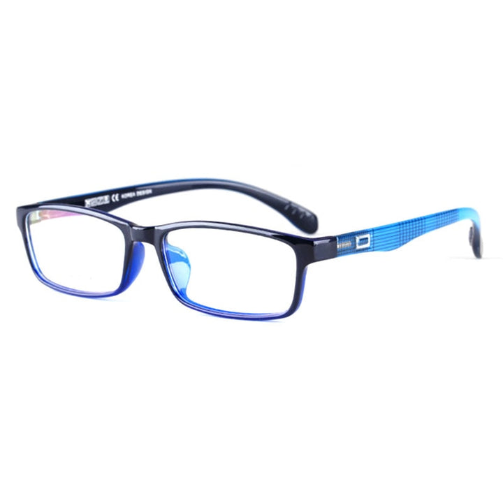 Hotochki Unisex Full Rim Square TR-90 Resin Frame Eyeglasses 2300 Full Rim Hotochki Blue  