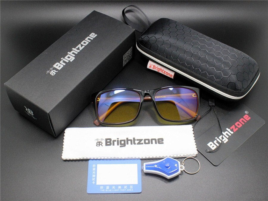 Unisex Eyeglasses Anti Blue Ray Gaming Filter Computer 22g Anti Blue Brightzone Brown Yellow Case2  
