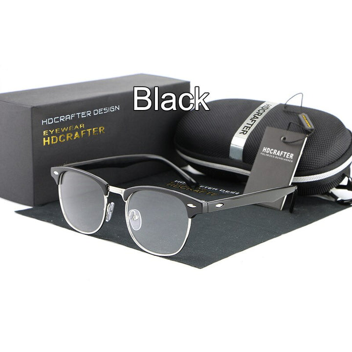 Hdcrafter Unisex Full Rim Round Acetate Frame Eyeglasses L8056 Full Rim Hdcrafter Eyeglasses black  
