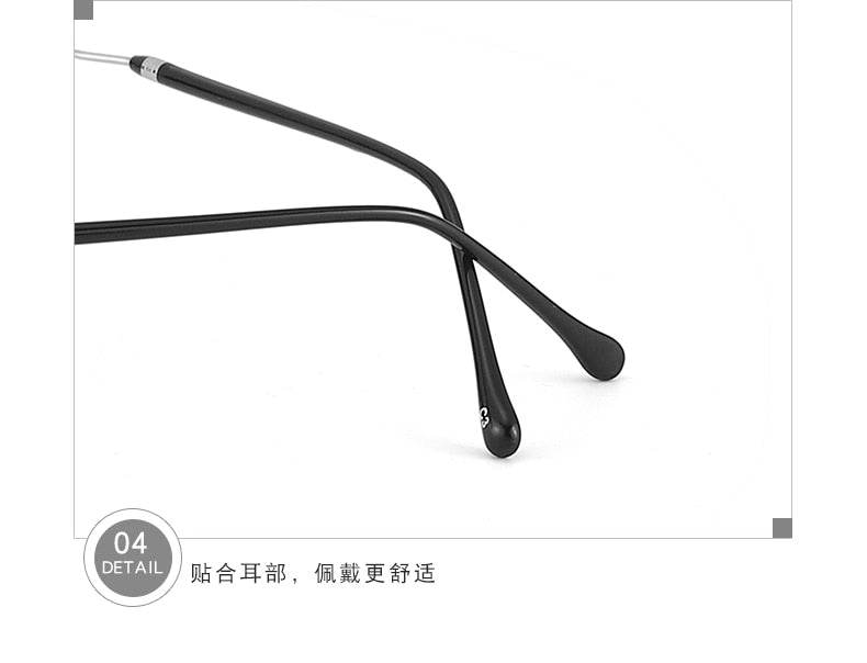 Unisex Round Alloy Frame Eyeglasses Sc814 Frame Bclear   