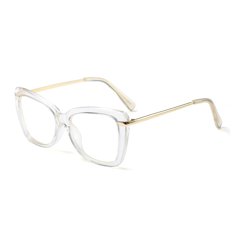 Hotony Women's Full Rim Cat Eye Acetate Frame Eyeglasses 97331 Full Rim Hotony Clear  