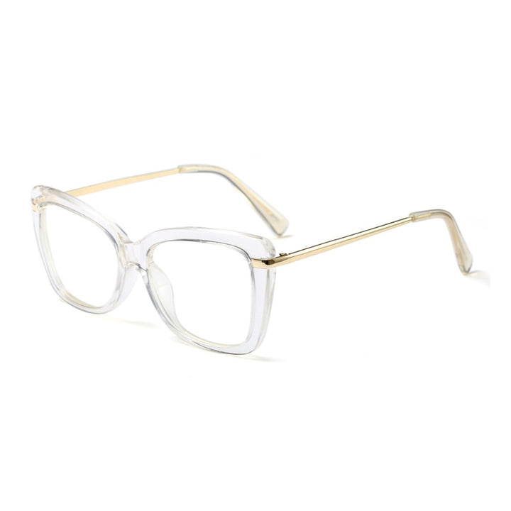 Hotony Women's Full Rim Cat Eye Acetate Frame Eyeglasses 97331 Full Rim Hotony Clear  