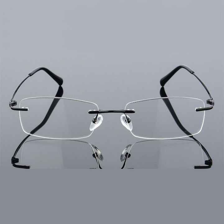 Reven Jate 633 Rimless Men Eyeglasses Frame Glasses For Man Eyewear Rimless Spectacles Rimless Reven Jate   