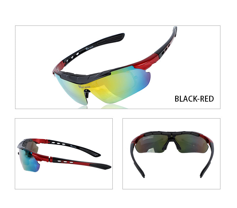 West Biking Polarized Sport Sunglasses - unisex Full Rim Acetate YP0703111AA Black / Spain