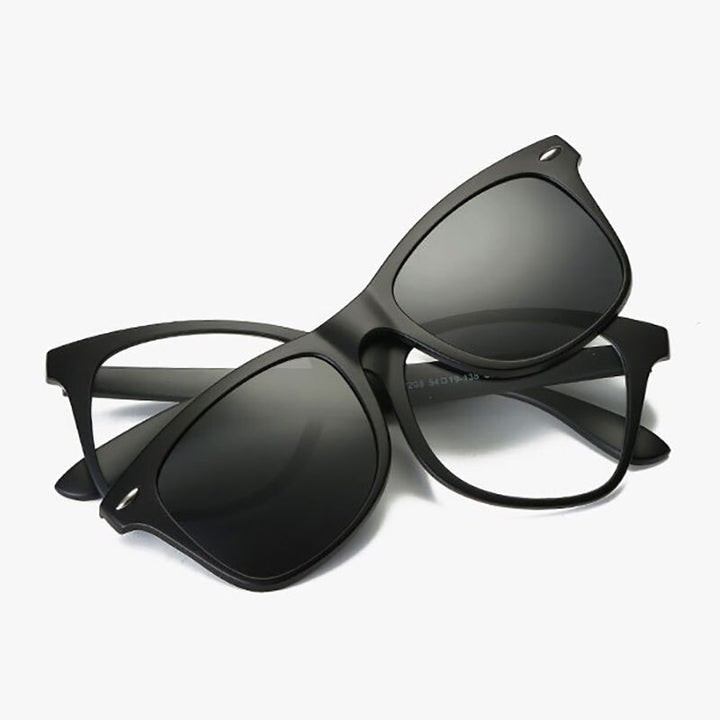 Reven Jate Polarized Sunglasses Magnetic Clip-On For Men And Women Sun 4 Colors Driving And Fishing Sunwear Sunglasses Reven Jate Black  