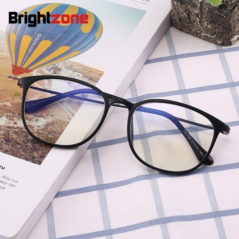 Unisex Adult Anti Blue Light Eyeglasses Square Acetate Frame Anti Blue Brightzone   