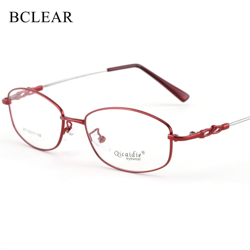 Women's Full Rim Memory Alloy Frame Eyeglasses 857 Full Rim Bclear   