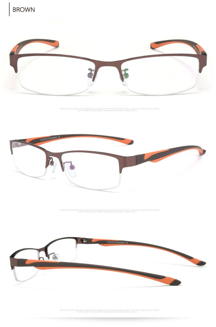 Hotochki Unisex Semi Rim Stainless Steel Alloy Frame Reading Glasses Xs671 Reading Glasses Hotochki   