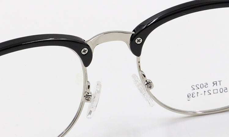 Unisex Full Rim Round Tr 90 Titanium Eyeglasses 5022 Full Rim Bclear   