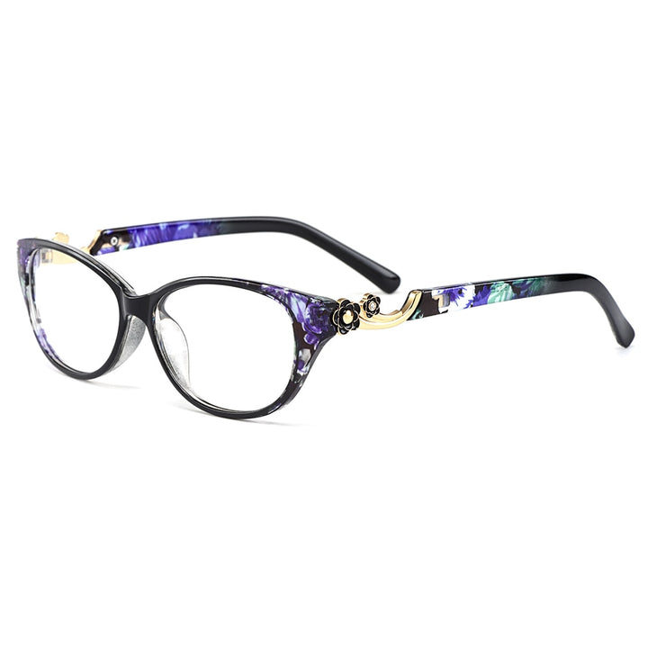 Women's Eyeglasses Ultra-Light Tr90 Plastic Titanium M1418 Frame Gmei Optical C1  