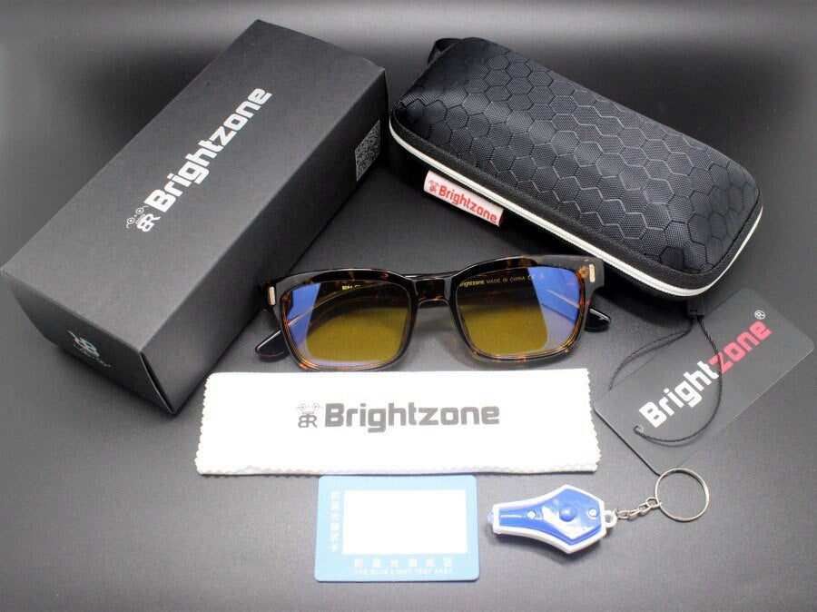 Unisex Eyeglasses Anti Blue Ray Light Anti-Fatigue Gaming Computer Anti Blue Brightzone Tortoise Case2  
