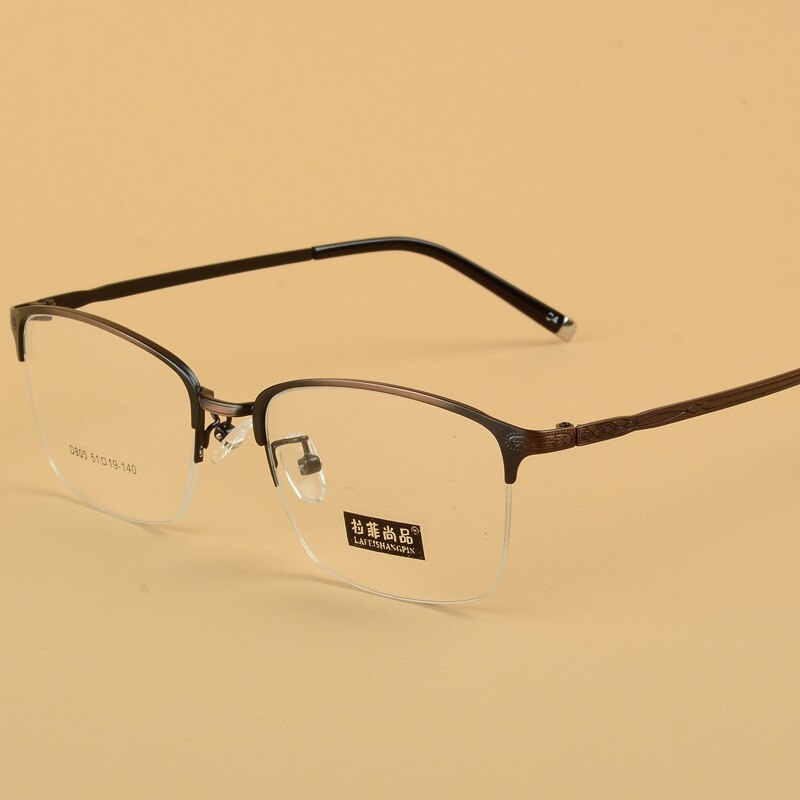 Unisex Semi Rim Alloy Frame Eyeglasses D805 Semi Rim Bclear C 4  