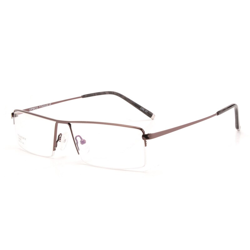 Reven Jate Men's Semi Rim Square Titanium Eyeglasses 8095 Frames Reven Jate C2  