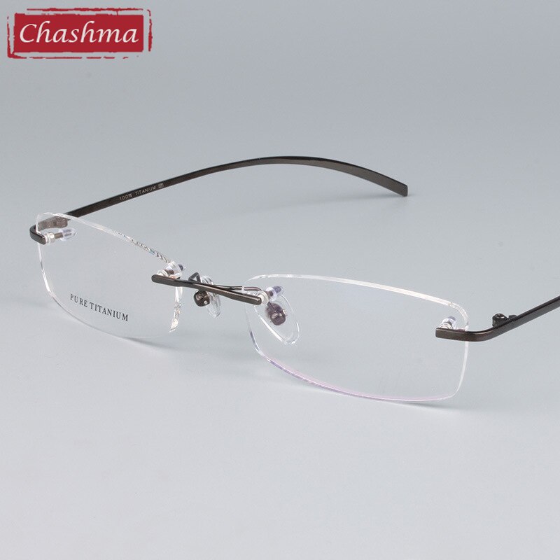 Unisex Eyeglasses Frame Titanium Rimless 1028 Rimless Chashma   