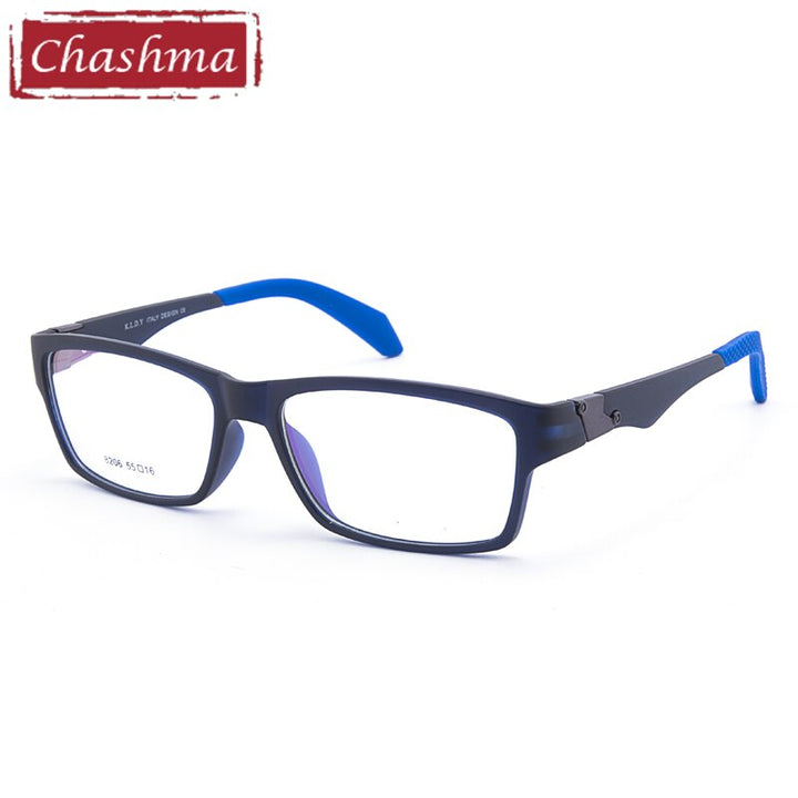 Men's Eyeglasses Sport TR90 Full Frame 8206 Sport Eyewear Chashma Blue  