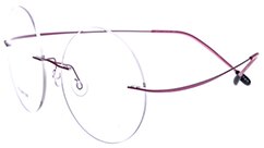 Chashma Ottica Unisex Rimless Round Titanium Eyeglasses 9613 Rimless Chashma Ottica purple  
