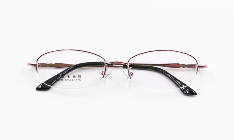 Women's Alloy Frame Semi Rim Eyeglasses 2039 Semi Rim Bclear   