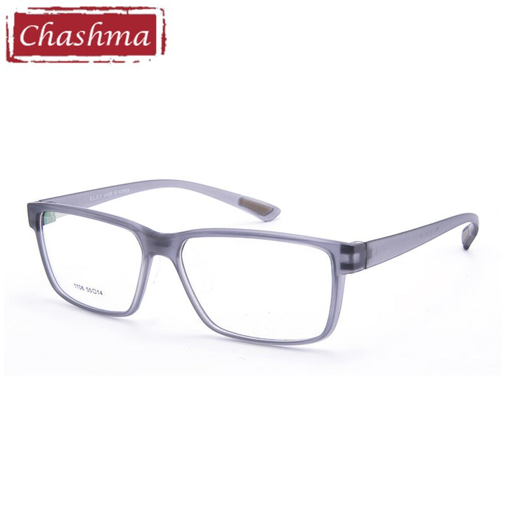 Men's Eyeglasses TR90 Sport 1106 Big Frame 138 mm Sport Eyewear Chashma Light Gray  