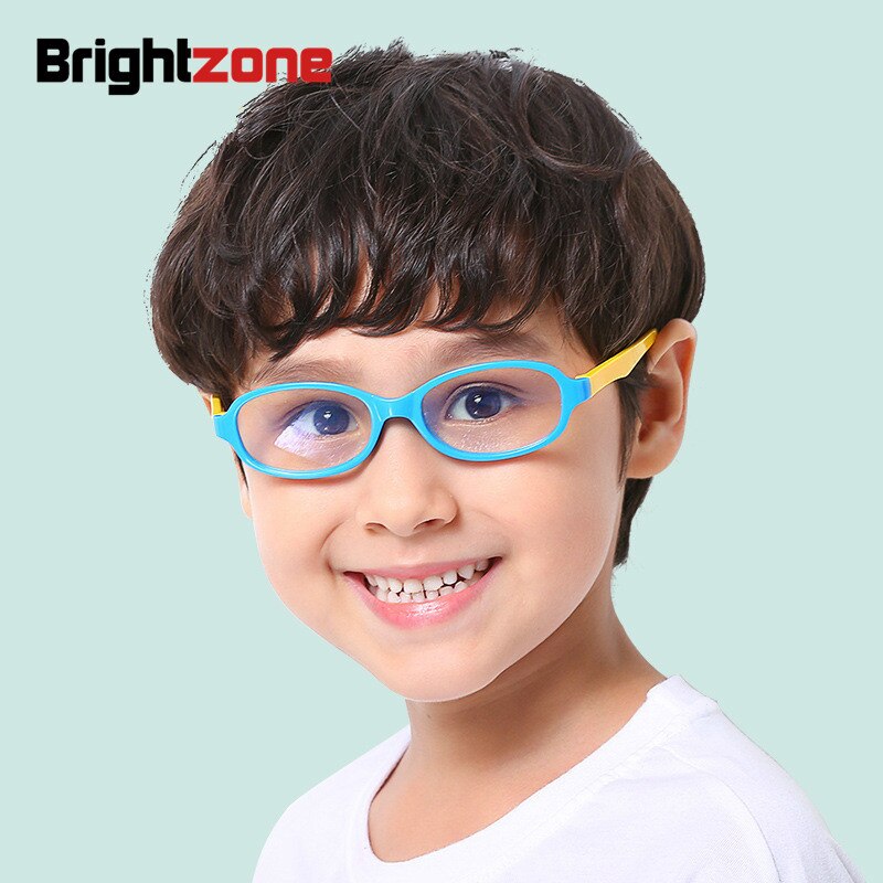 Unisex Children's Anti Blue Light Eyeglasses Silica Gel Frame Anti Blue Brightzone   