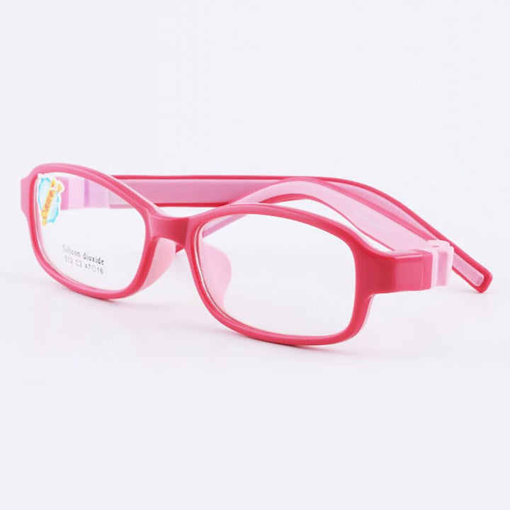 Reven Jate 512 Child Glasses Frame For Kids Eyeglasses Frame Flexible Quality Eyewear Frame Reven Jate Red  