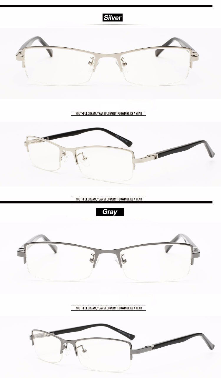 Reven Jate Men's Semi Rim Rectangle Tr 90 Titanium Eyeglasses 9036 Frames Reven Jate   