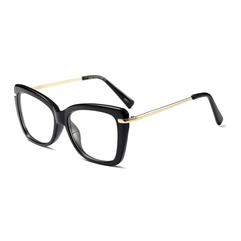 Hotony Women's Full Rim Cat Eye Acetate Frame Eyeglasses 97331 Full Rim Hotony black  