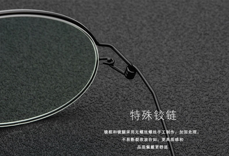 Unisex Round Full Rim Titanium Frame Eyeglasses 28607 Full Rim Bclear   