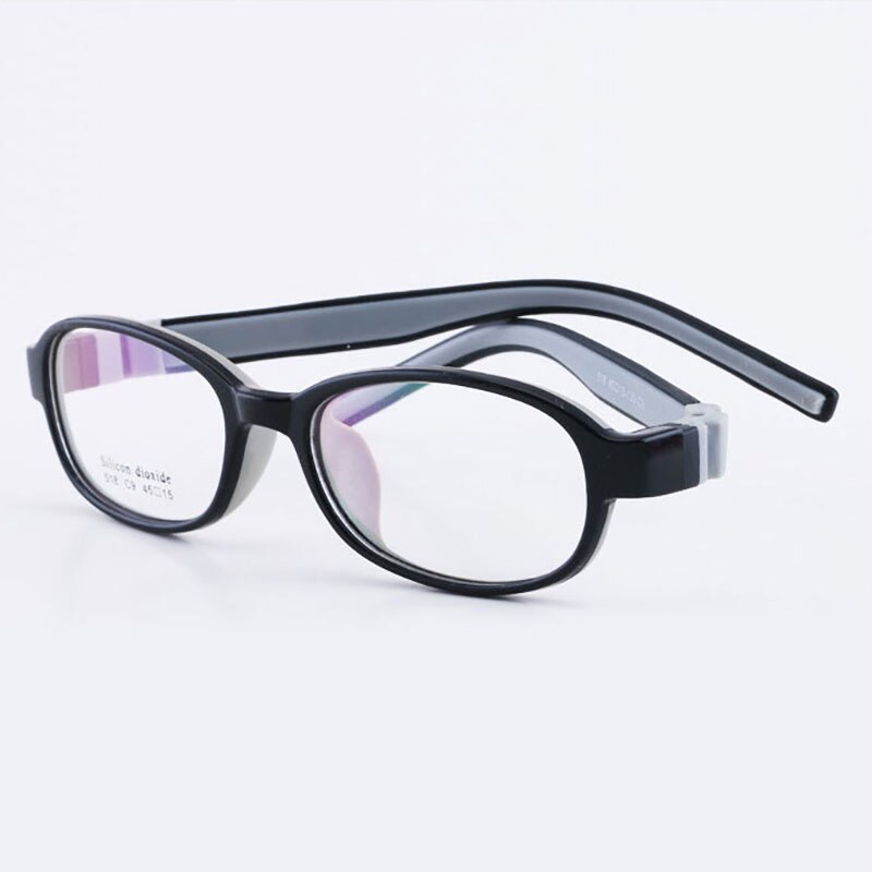 Reven Jate 518 Child Glasses Frame For Kids Eyeglasses Frame Flexible Frame Reven Jate Black  