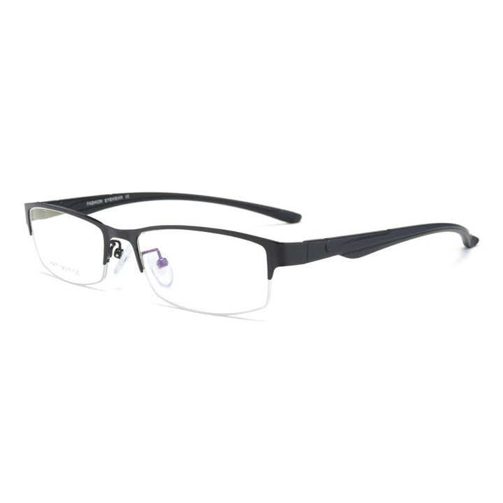 Hotochki Unisex Semi Rim Stainless Steel Alloy Frame Reading Glasses Xs671 Reading Glasses Hotochki +50 black 