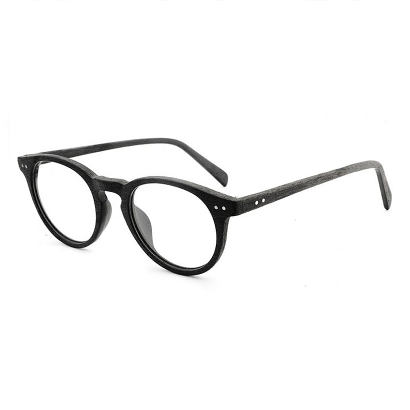 Reven Jate Hb030 Eyeglasses Frame Glasses Acetate Full Rim Round Shape Spectacles Men And Women Eyewear Full Rim Reven Jate C10  