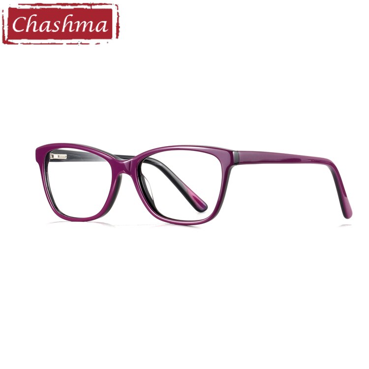 Unisex Eyeglasses Full Frame Acetate 10069 Frame Chashma Purple  