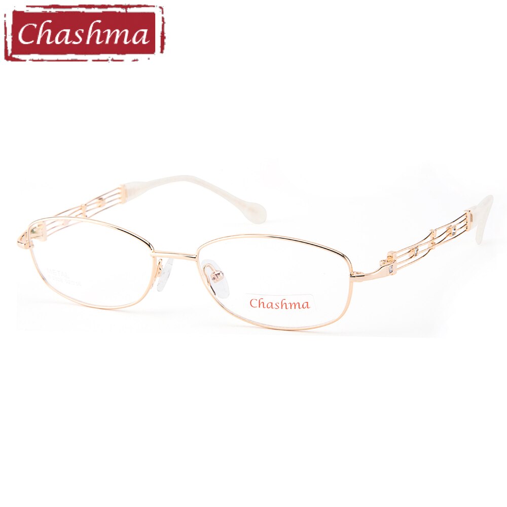 Chashma Ottica Women's Full Rim Oval Alloy Eyeglasses 2528 Full Rim Chashma Ottica   