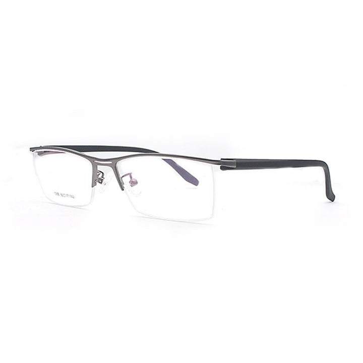 Hotochki Men's Semi Rim Acetate Alloy Frame Eyeglasses 1088 Semi Rim Hotochki gray  