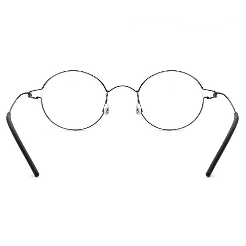 Unisex Round Full Rim Titanium Frame Eyeglasses 28607 Full Rim Bclear   