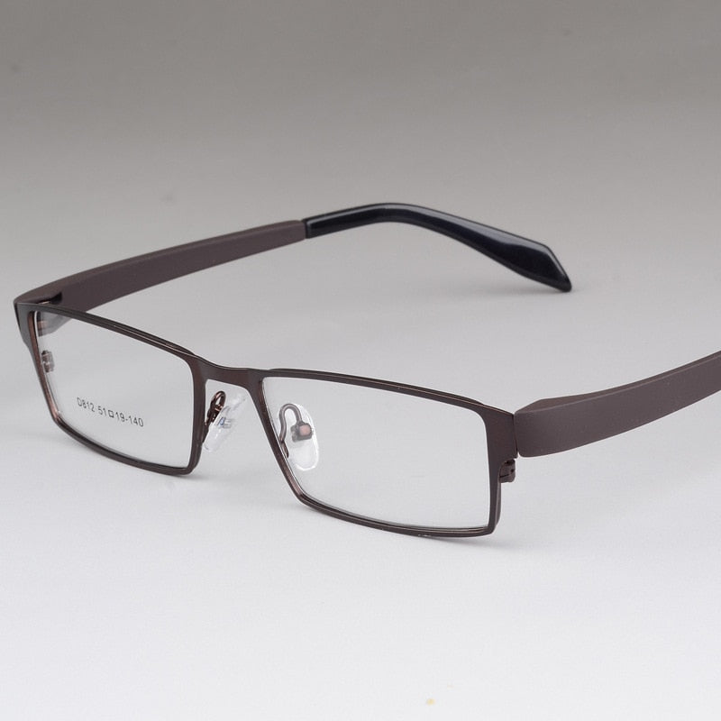 Men's Titanium Alloy Eyeglasses Full Rim Frame Sd812 Full Rim Bclear Auburn  