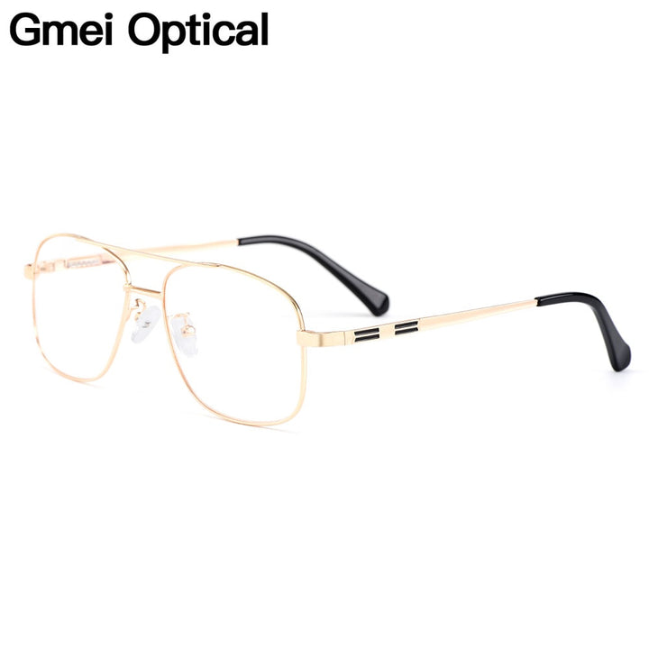 Gmei Men's Eyeglasses Square Full Rim Titanium Alloy Frame Y2256 Full Rim Gmei Optical   