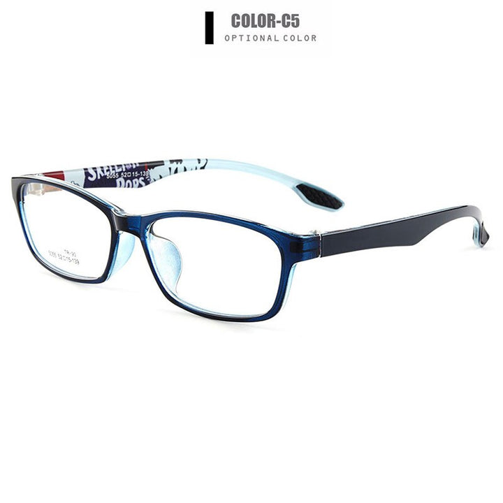 Unisex Eyeglasses Ultra-Light Tr90 Rectangular 5 Colors M5055 Frame Gmei Optical C5  