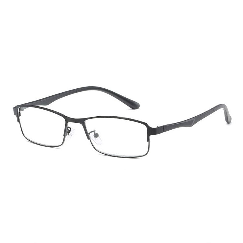 Hotochki Unisex Full Rim Alloy Frame Non Spherical Lens Reading Glasses Xm076 Reading Glasses Hotochki +100 black 