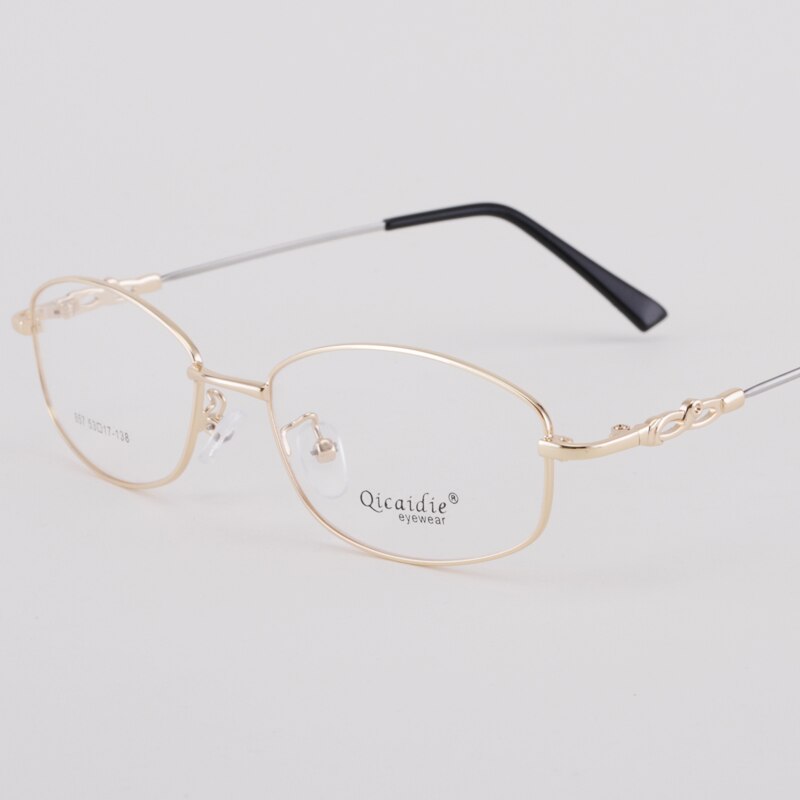 Women's Full Rim Memory Alloy Frame Eyeglasses 857 Full Rim Bclear Gold  