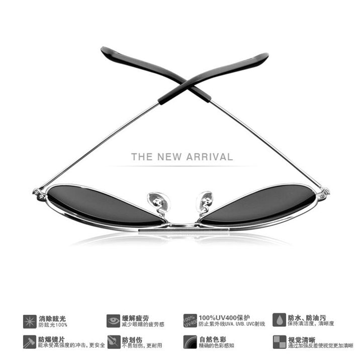 Men's Sunglasses Double Bridges Anti-Reflective Pilot Alloy 3026 Sunglasses Bclear   