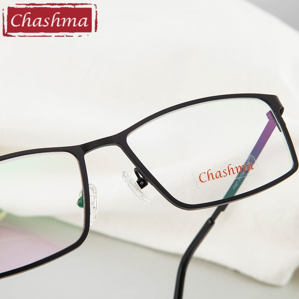 Chashma Ottica Men's Full Rim Square Titanium Eyeglasses 7021 Full Rim Chashma Ottica   