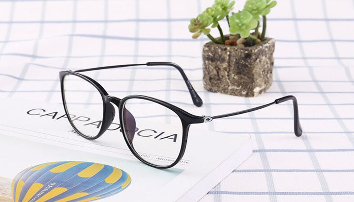 Unisex Adult Anti Blue Light Eyeglasses Square Acetate Frame Anti Blue Brightzone Bright Black  