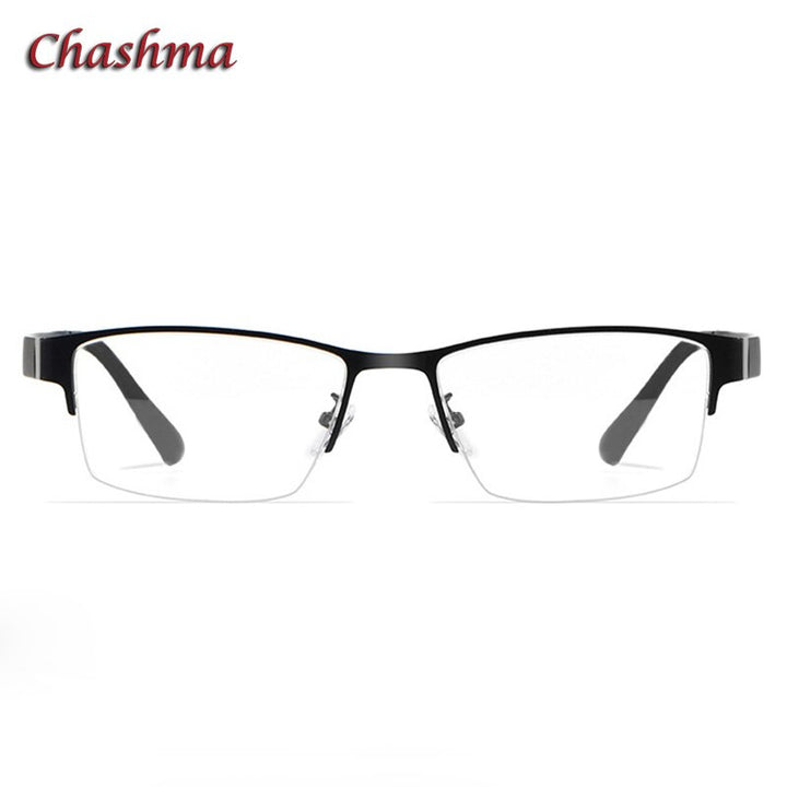 Chashma Ochki Semi Rim Unisex Square Alloy Eyeglasses 89033 Semi Rim Chashma Ochki   
