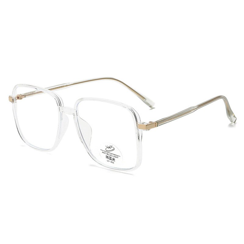Hotony Unisex Full Rim Square TR 90 Resin Frame Eyeglasses 8877 Full Rim Hotony Transparent-C3  