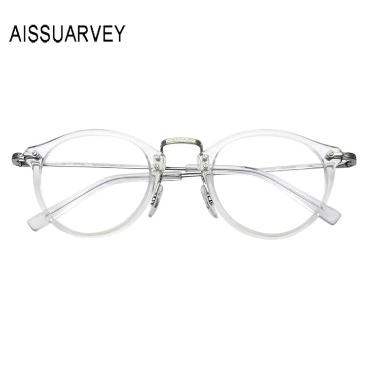 Aissuarvey Round Full Rim Titanium Frame Eyeglasses Gms806 Full Rim Aissuarvey Eyeglasses   